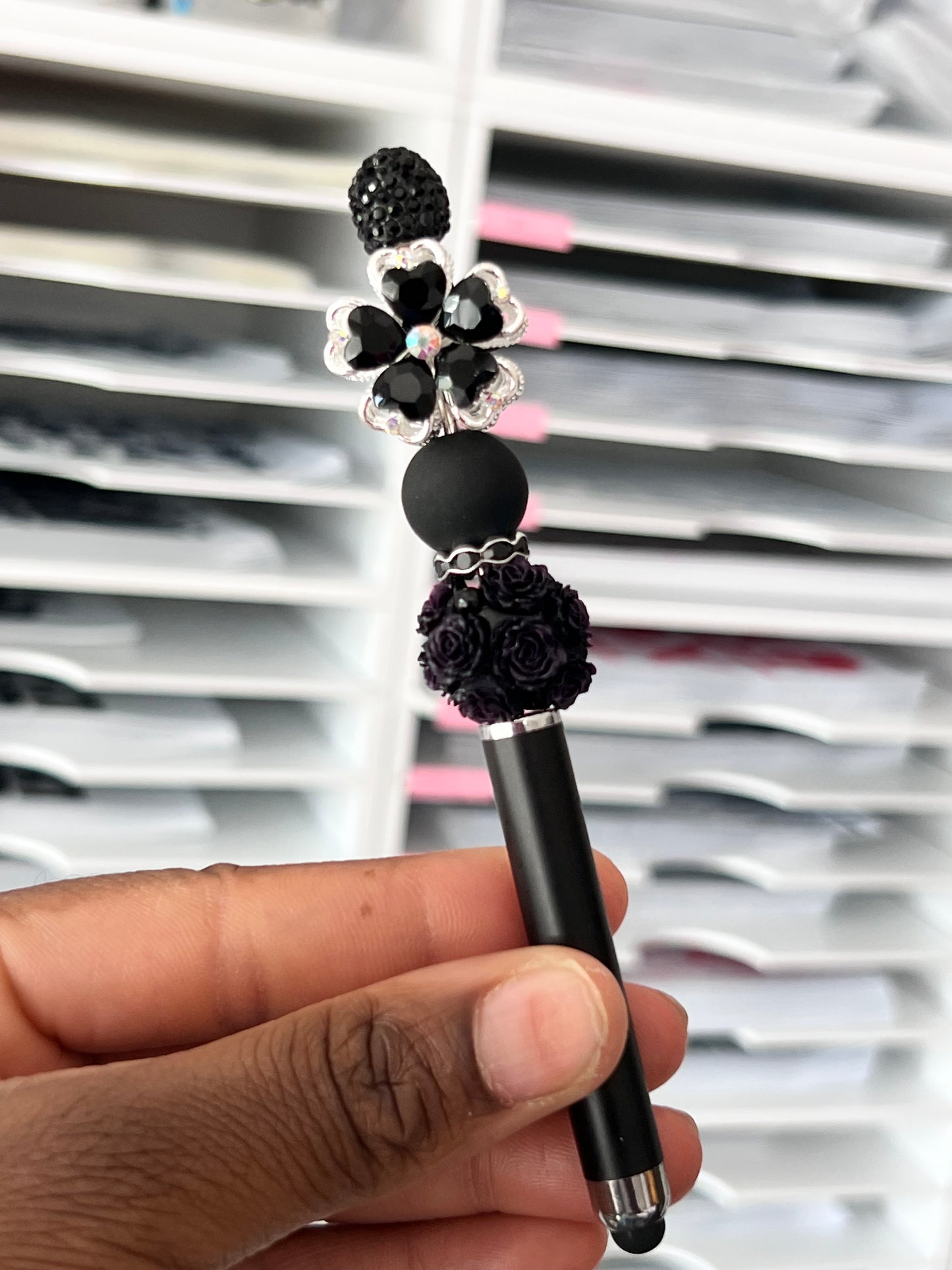 Black Flower Stylus