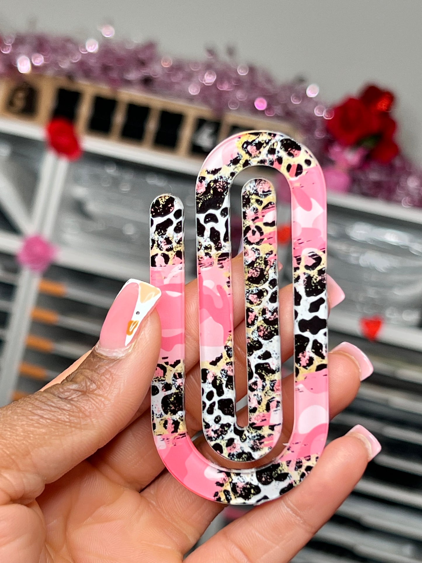 Camo Leopard Jumbo Paperclip
