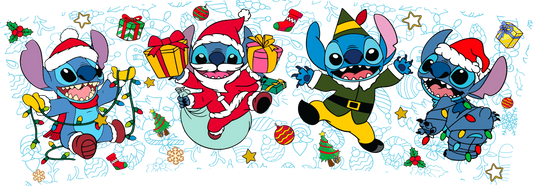 Stitch HO HO HO 40 oz Tumbler Sublimation Transfer