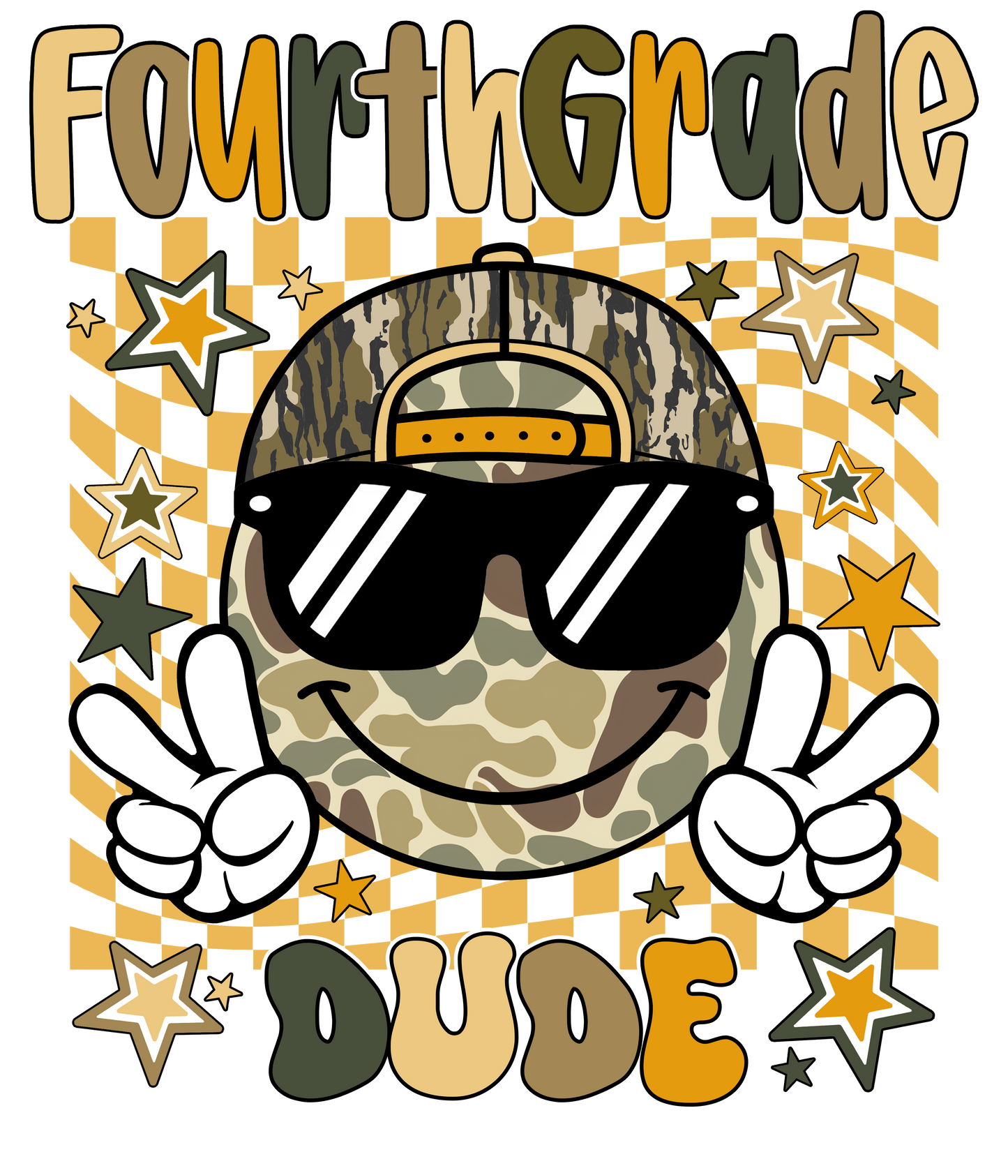 Back to School Dude DTF Transfer