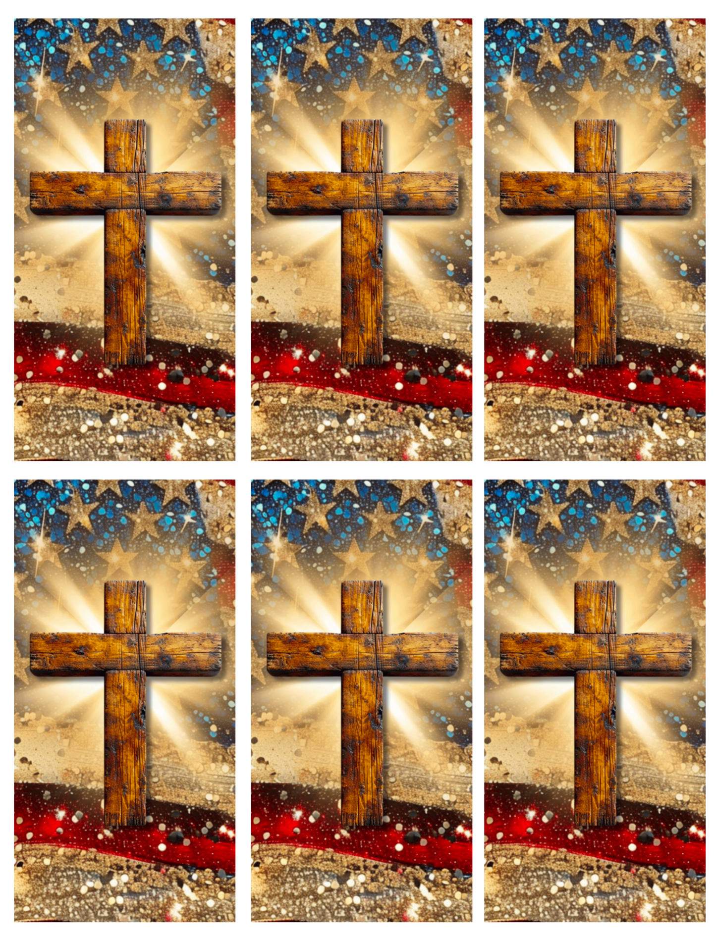 Cross Jumbo Paperclip Sublimation Transfer