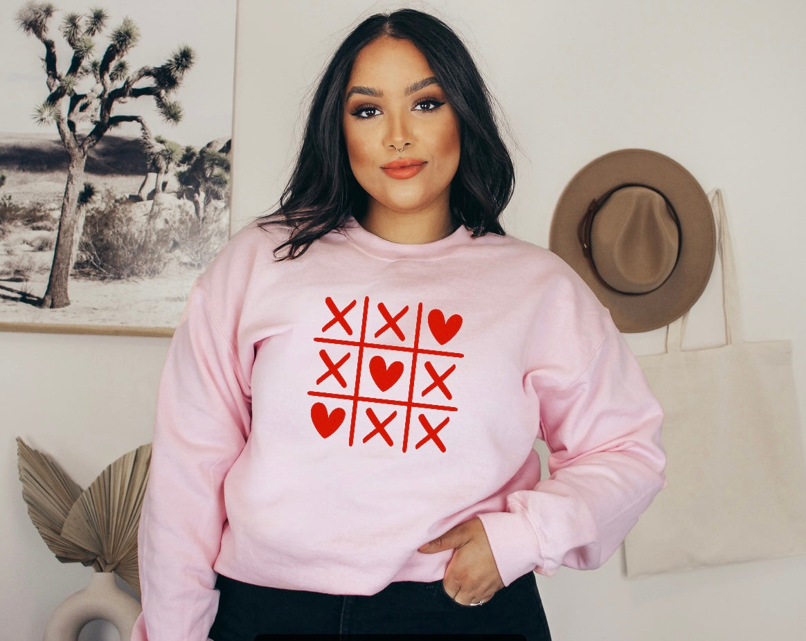 Vday Tic-Tac-Toe Screen Print Transfer