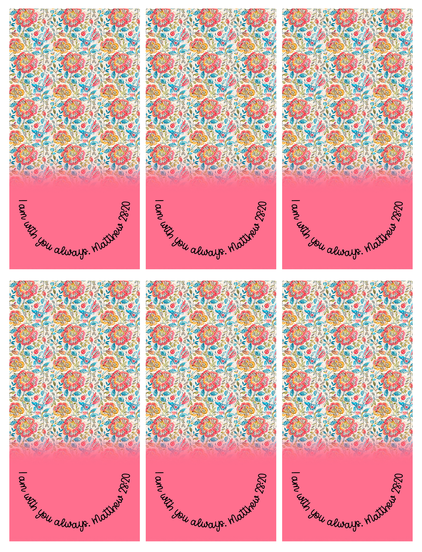 I Am With You Always Jumbo Paperclip Sublimation Transfer