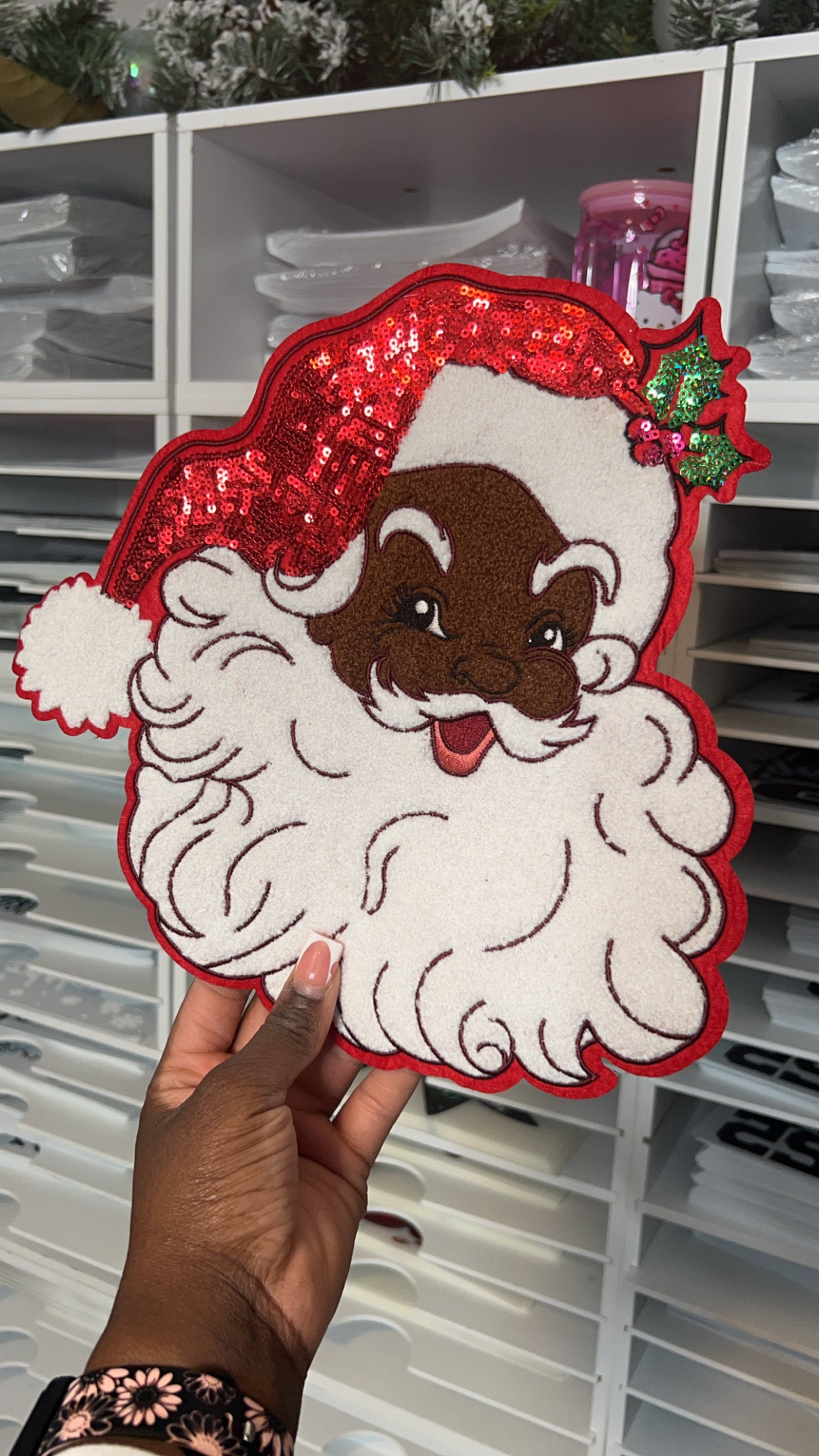 Santa Chenille Patch Transfer