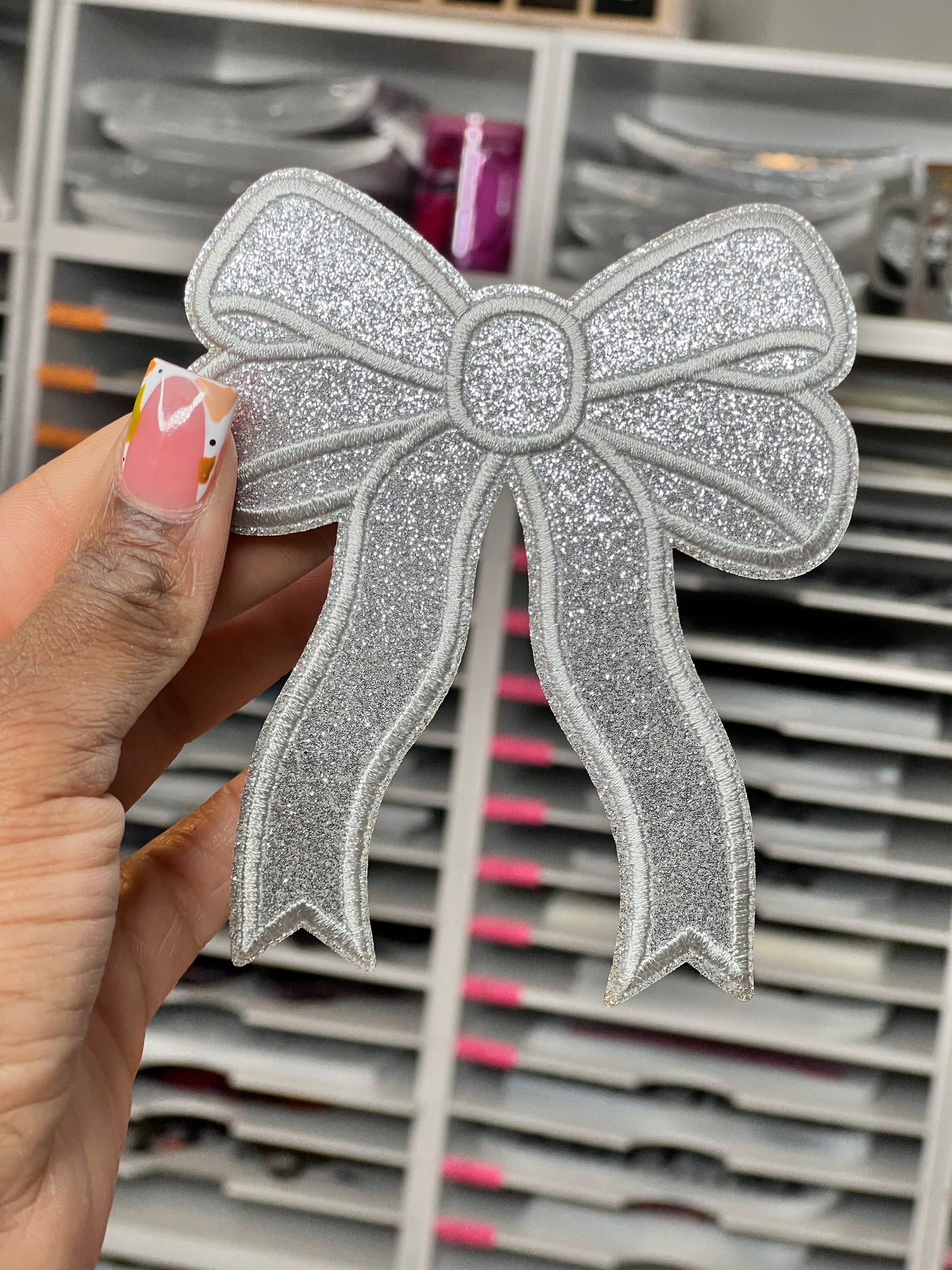 Silver Glitter Patch