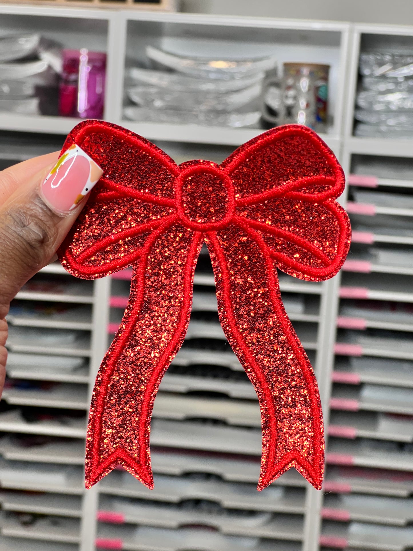 Red Glitter Patch