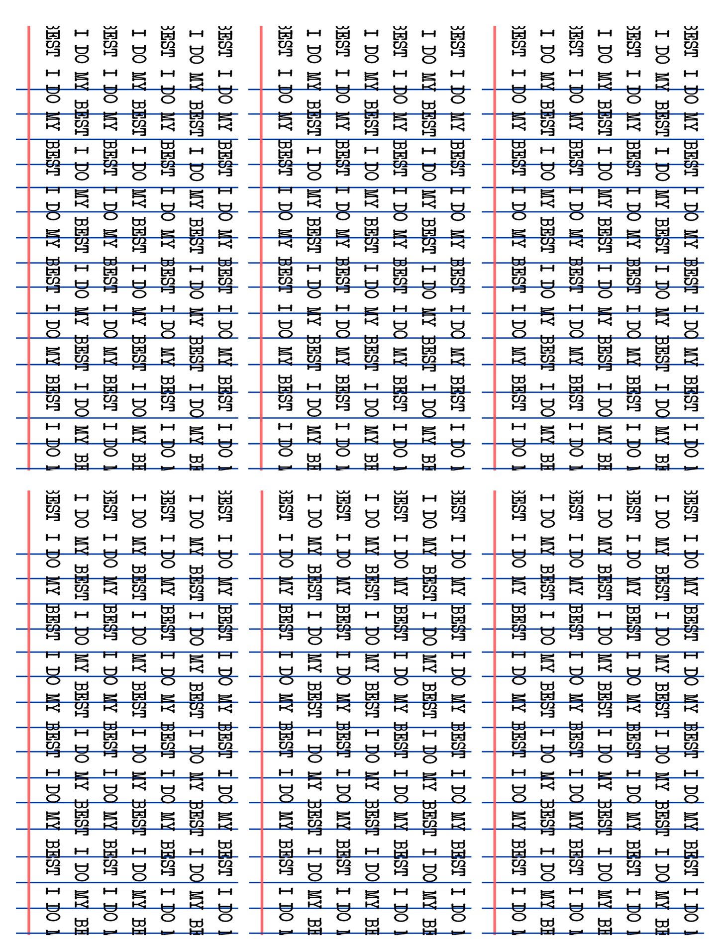 Lined Paper Jumbo Paperclip Sublimation Transfer
