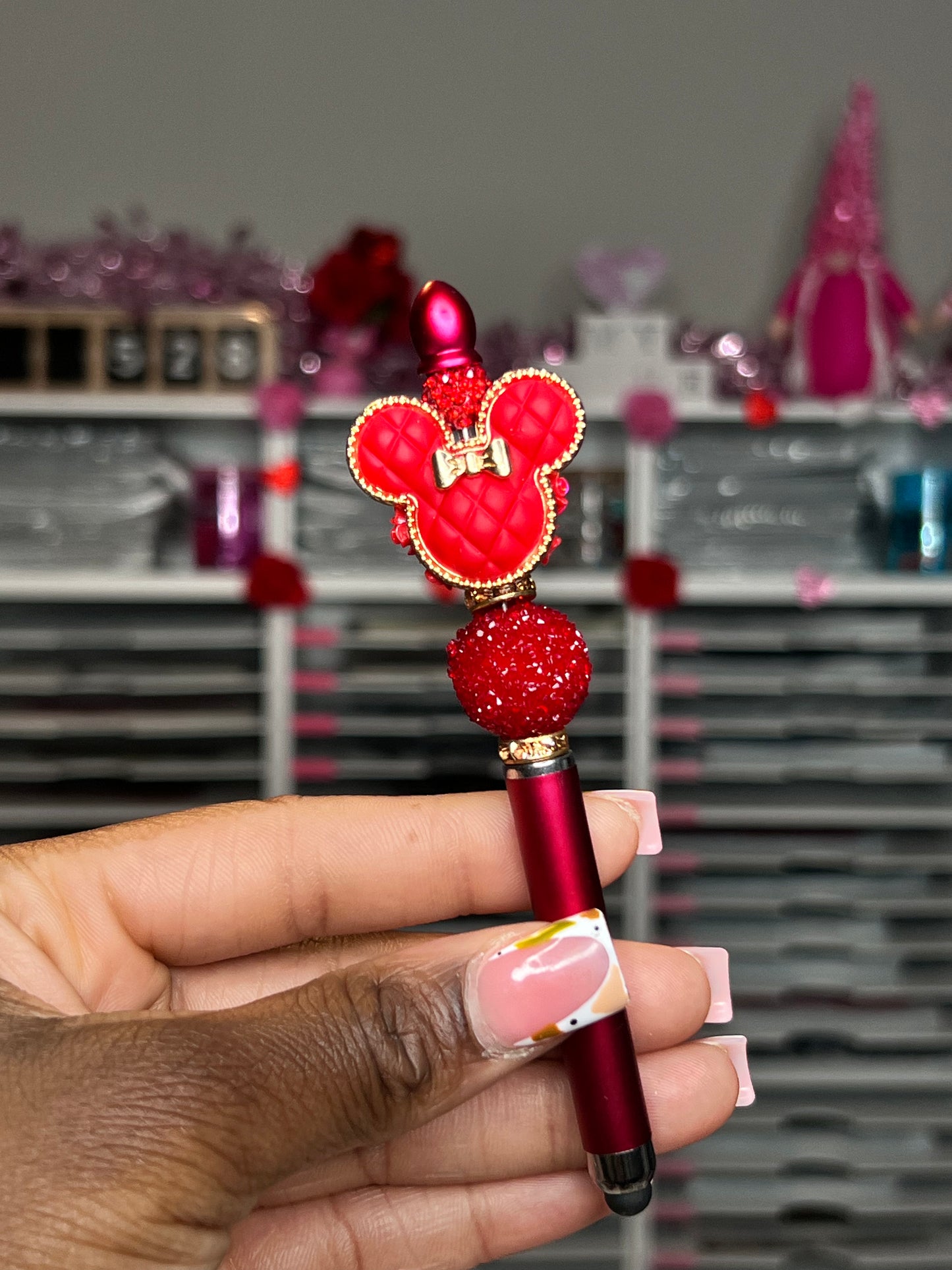 Red Mickey Head Stylus