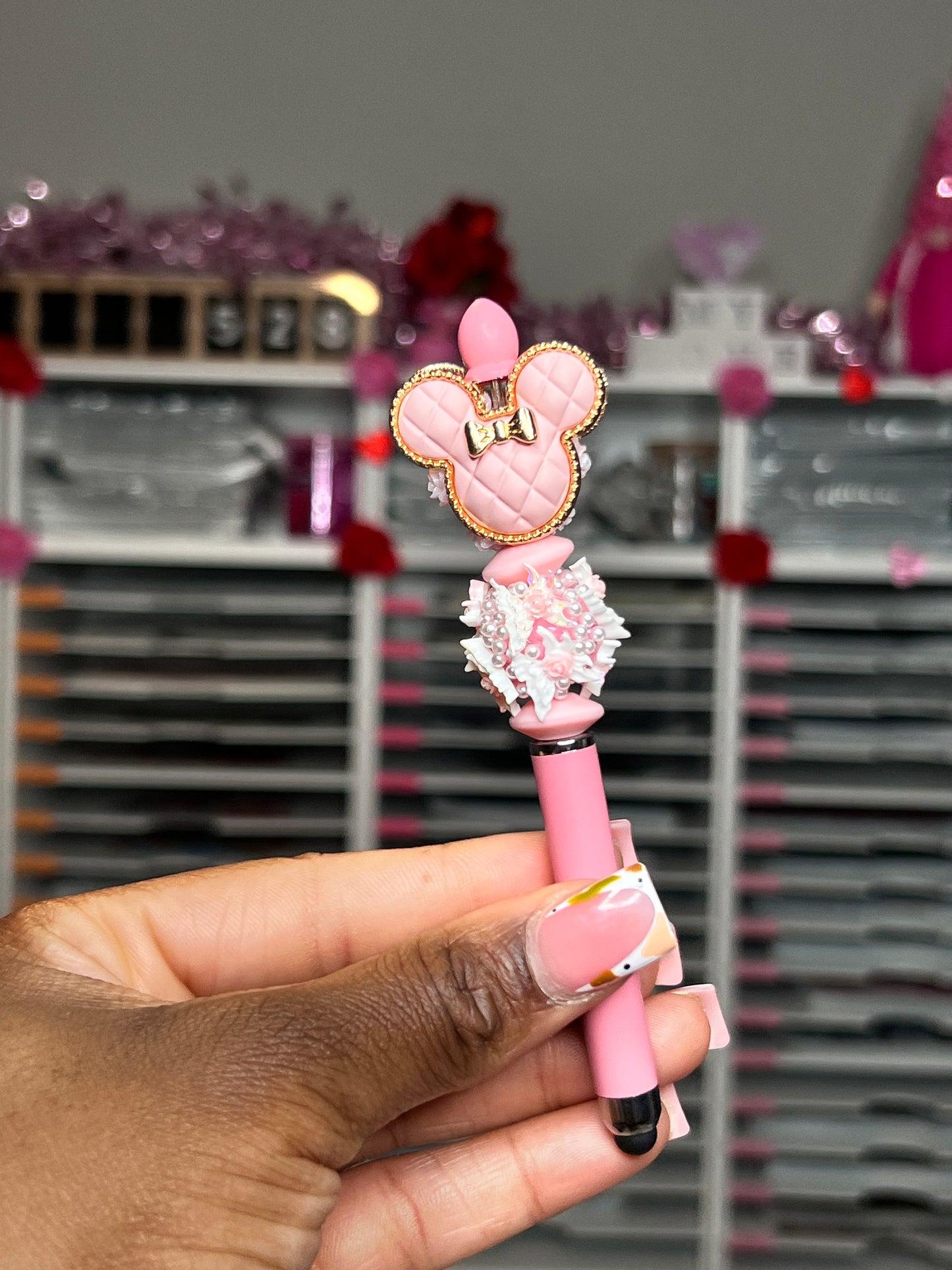 Blush Mickey Head x Butterflies Stylus