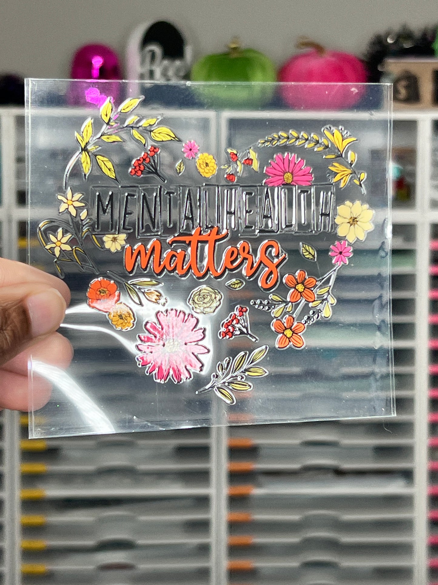 Heart Mental Health Matters UV DTF Decal Transfer
