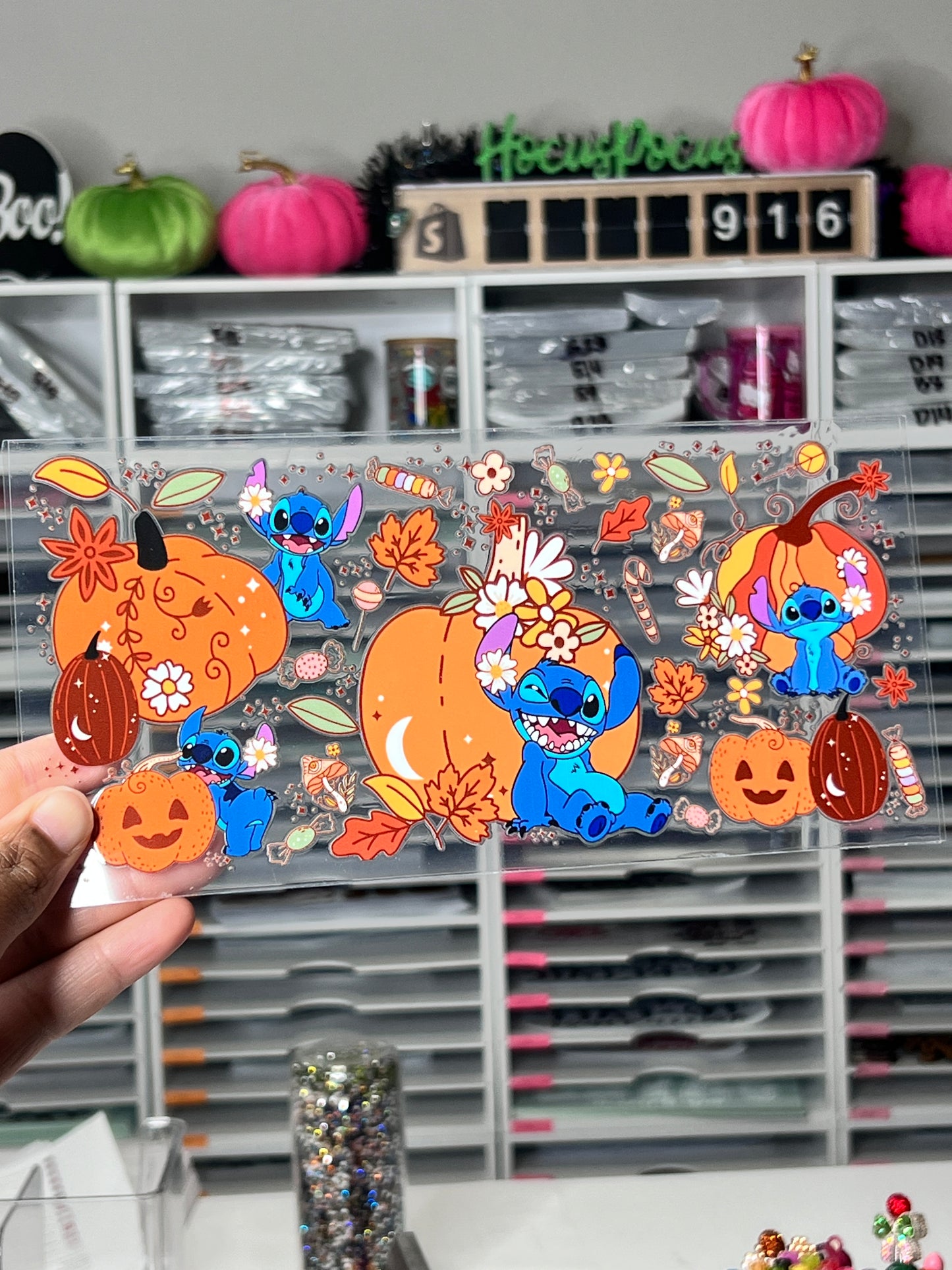 Stitch and Fall UV DTF Transfer