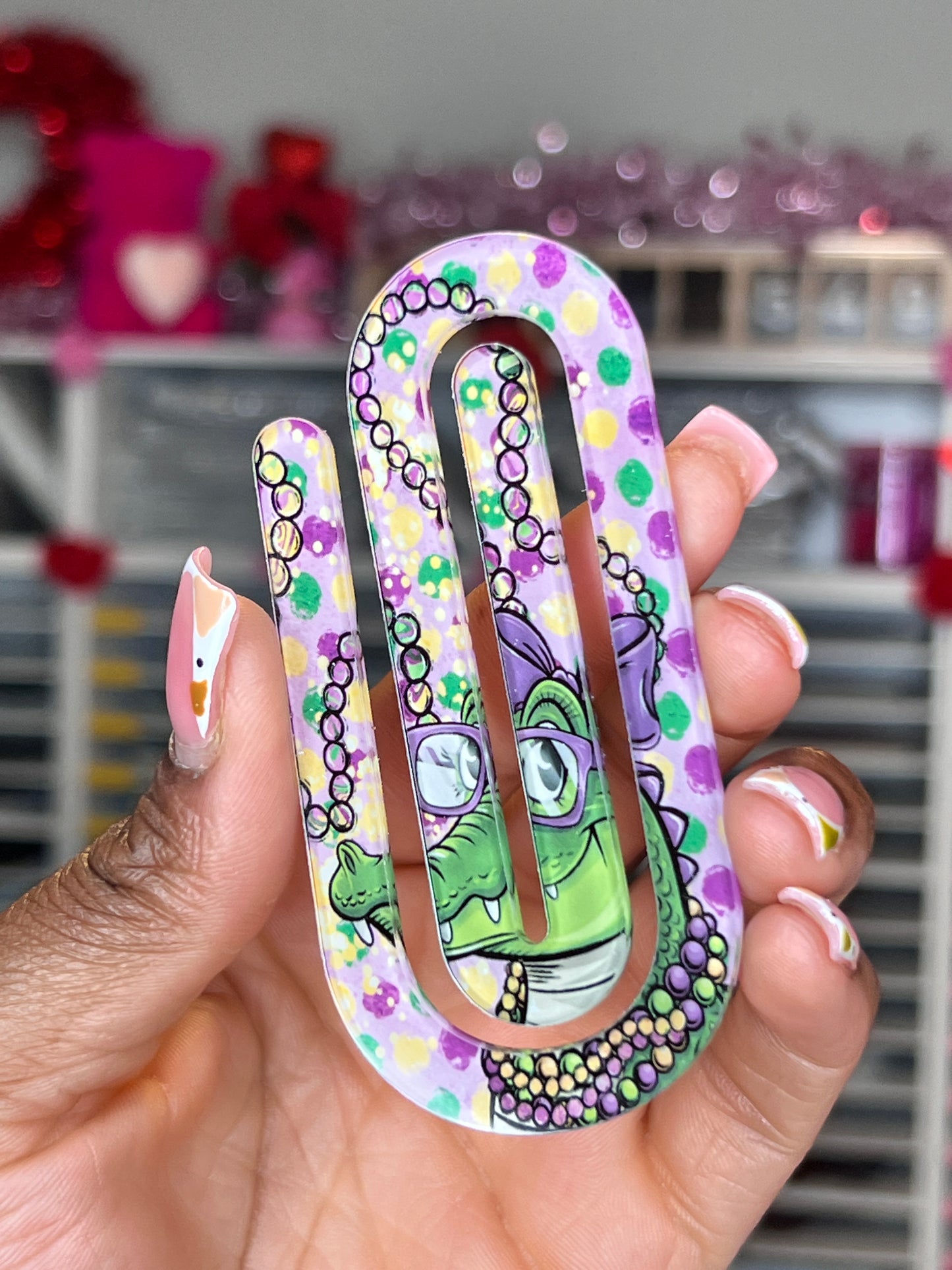 Mardi Gras Jumbo Paperclip