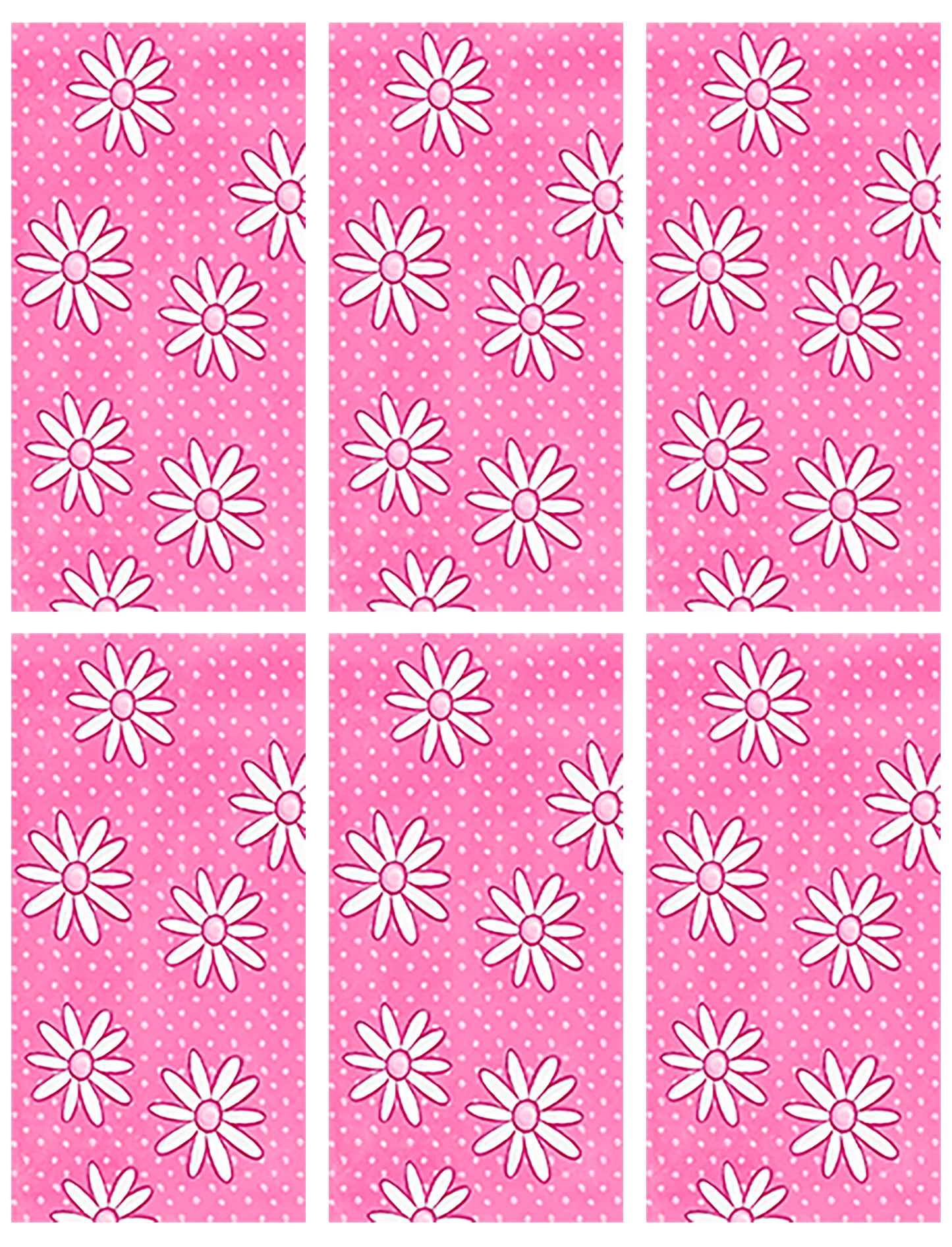 Pink Daisy Jumbo Paperclip Sublimation Transfer