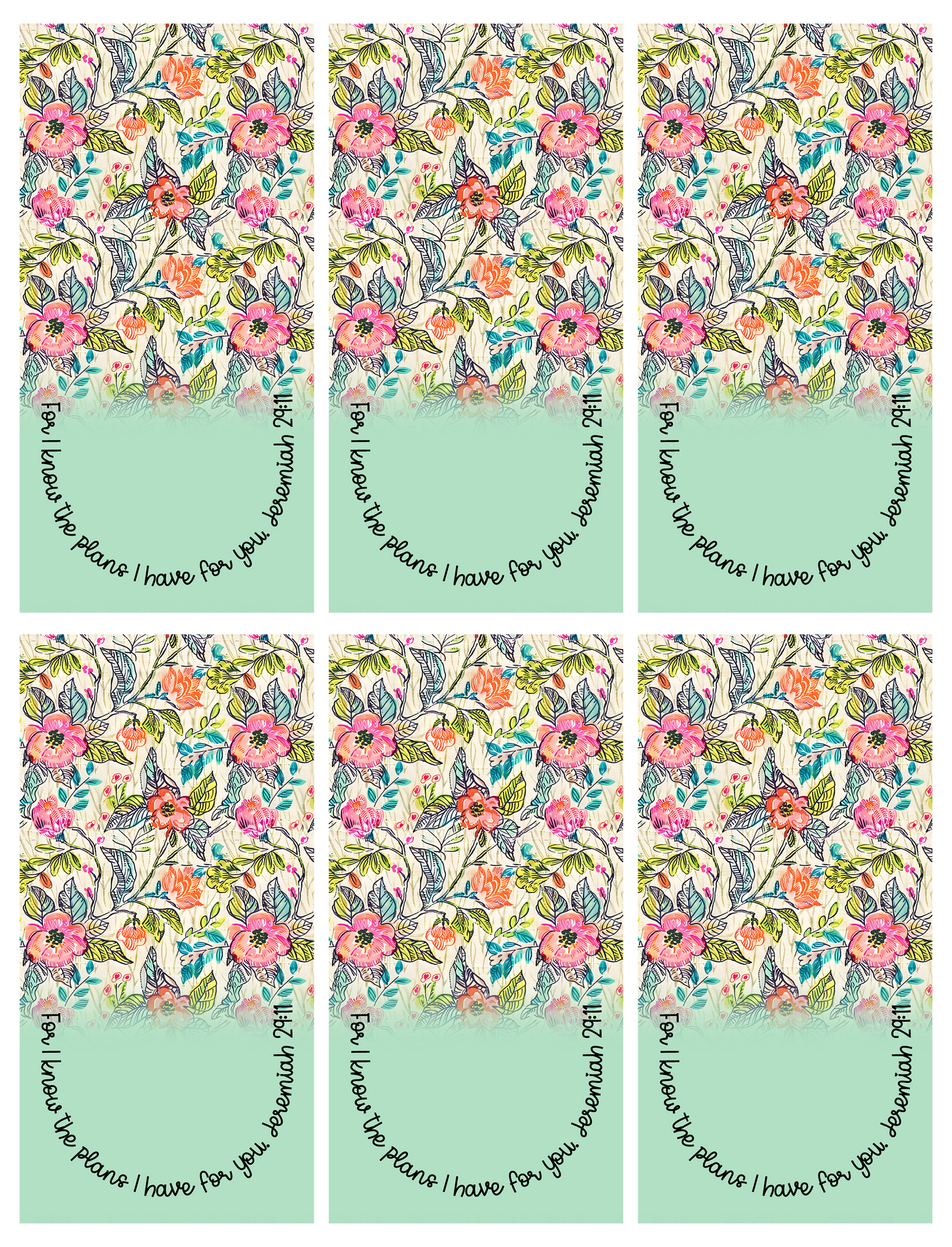 Plans I Have For You Jumbo Paperclip Sublimation Transfer