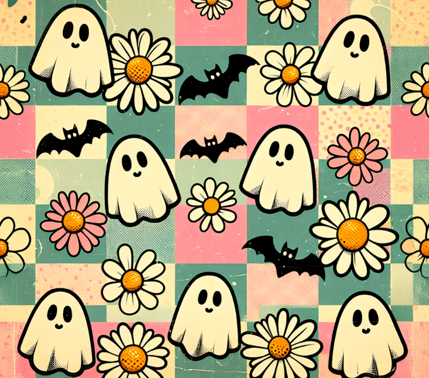 Retro Halloween 20 oz Tumbler Sublimation Transfer