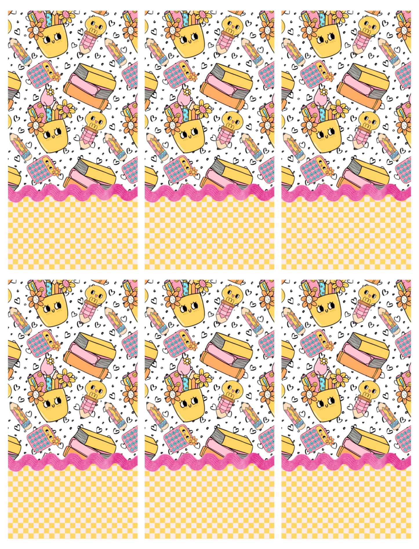 School Stuff Jumbo Paperclip Sublimation Transfer