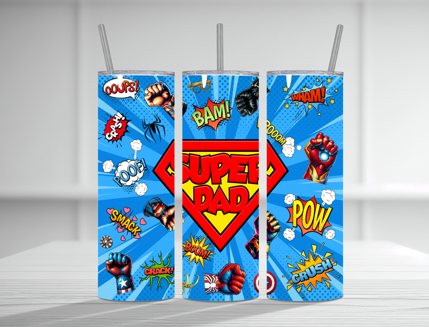 Super Dad 20 oz Tumbler Sublimation Transfer