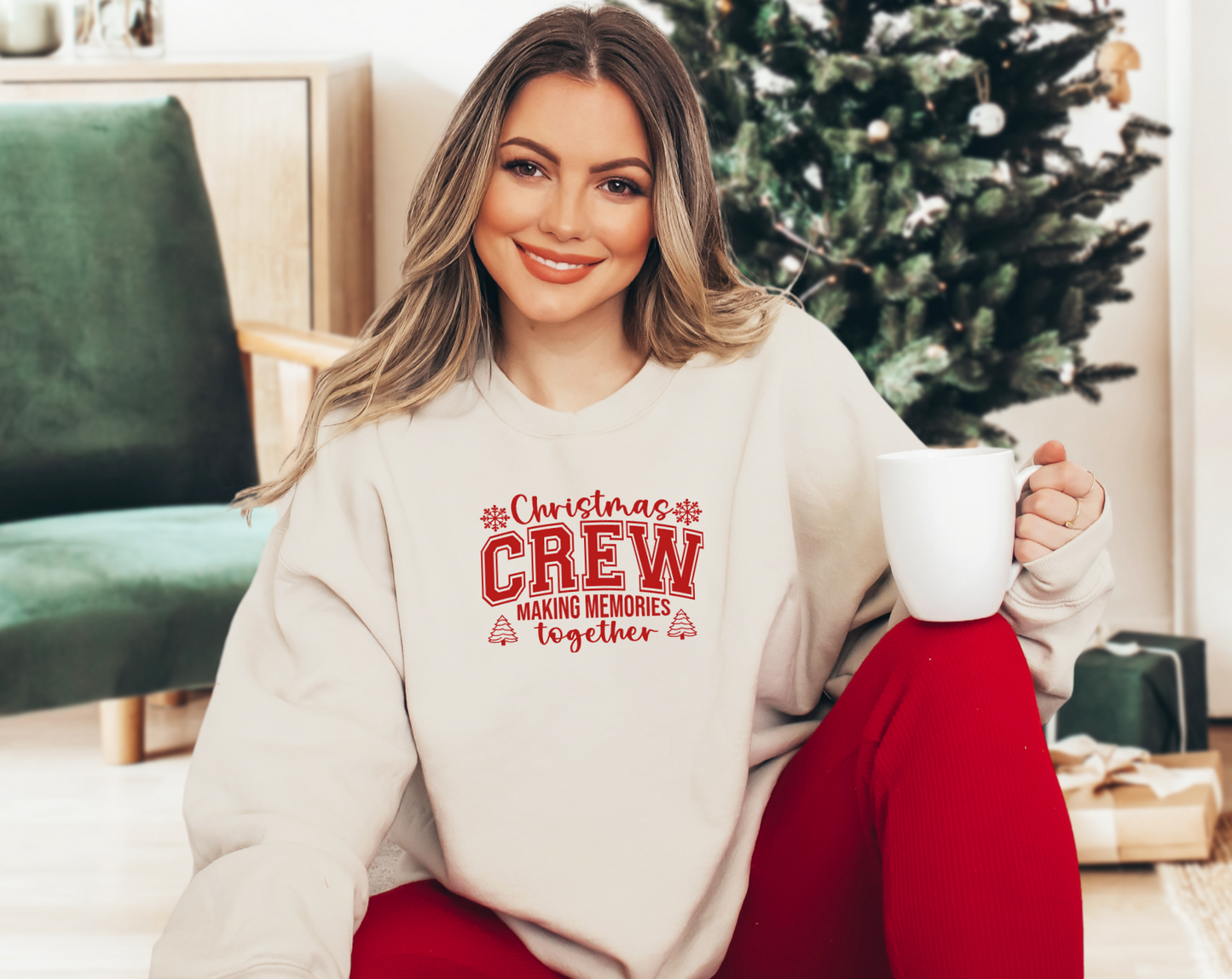 Christmas Crew Screen Print Transfer (kids-adult small or medium shirts)