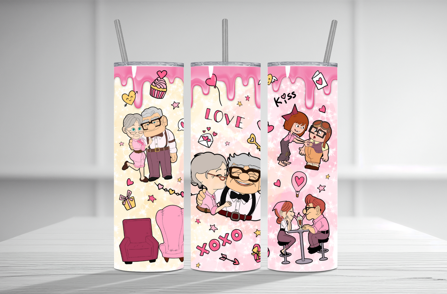 UP V-Day Drip 20 oz Tumbler Sublimation Transfer