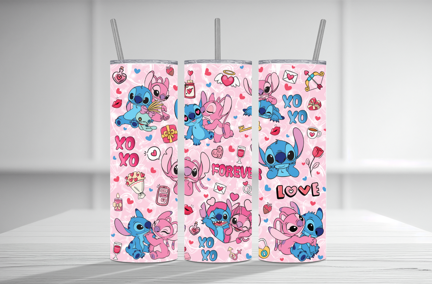 Stitch & Angel 20 oz Tumbler Sublimation Transfer