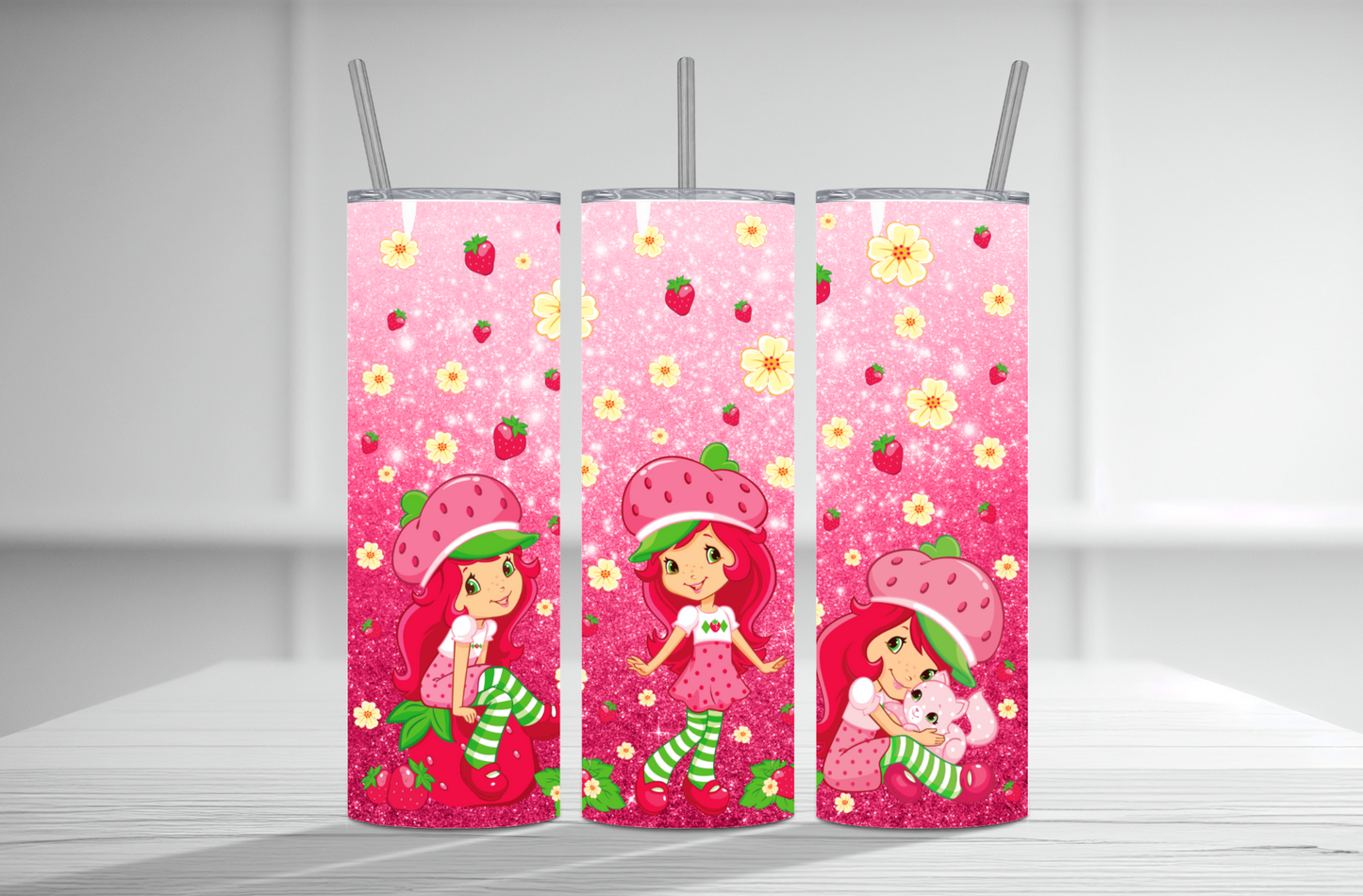 Floral Strawberry Shortcake Sublimation Transfer