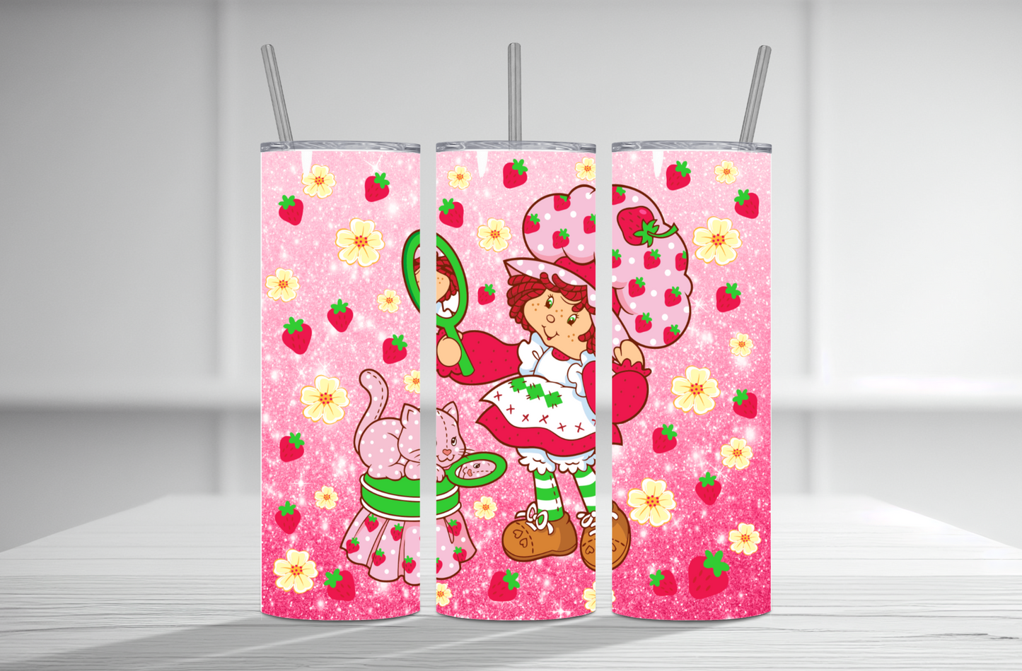 Strawberry Shortcake 20 oz Tumbler Sublimation Transfer