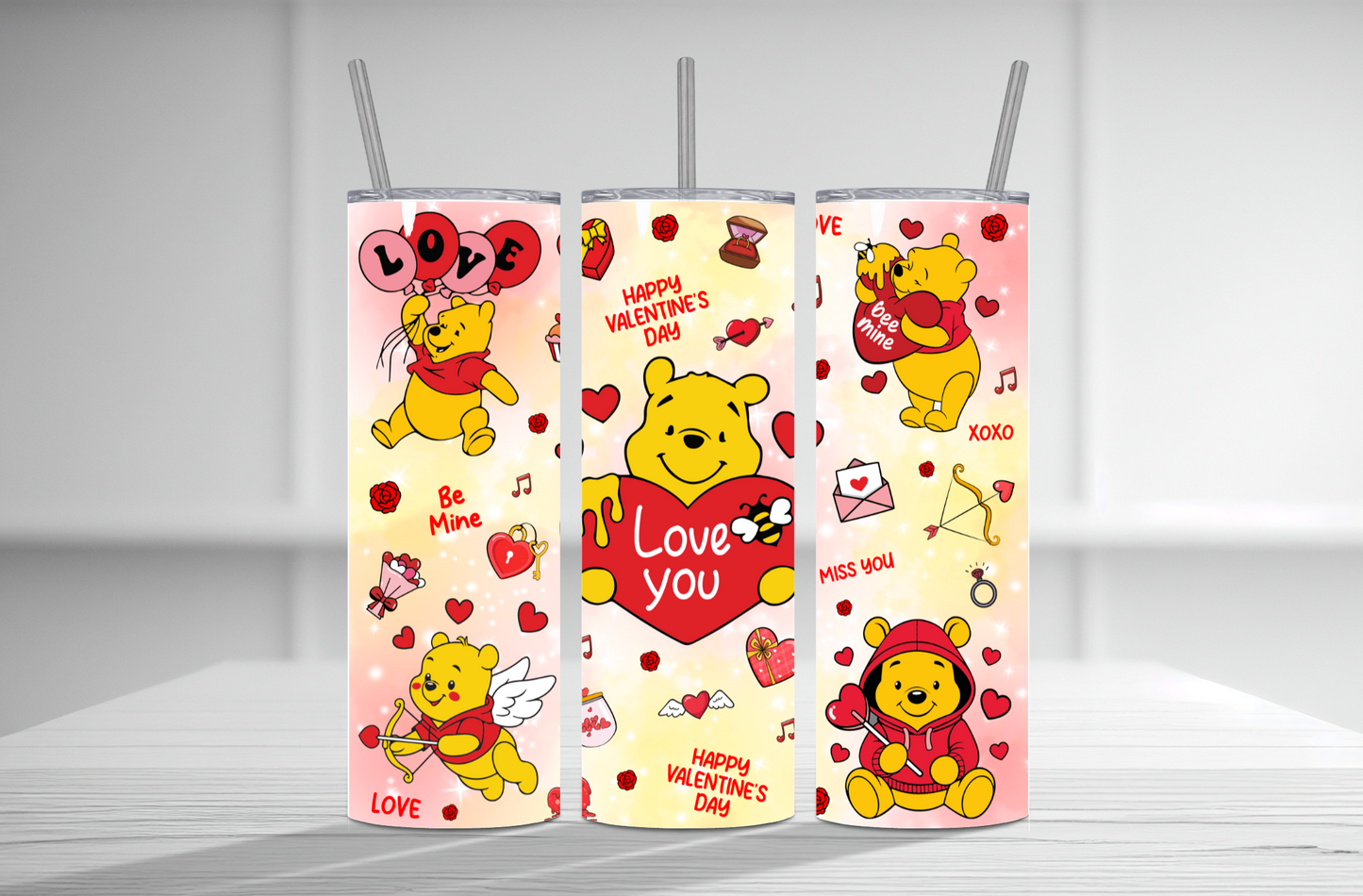 Winnie the Pooh Love You 20 oz Sublimation Tumbler