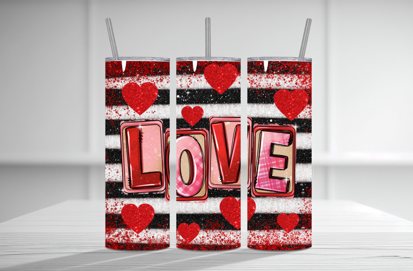 LOVE 20 oz Tumbler Sublimation Transfer