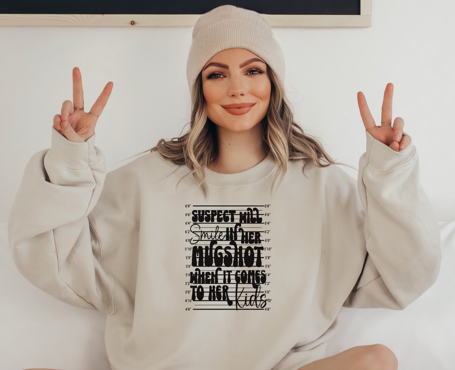 Smile In Mugshot Screen Print Transfer