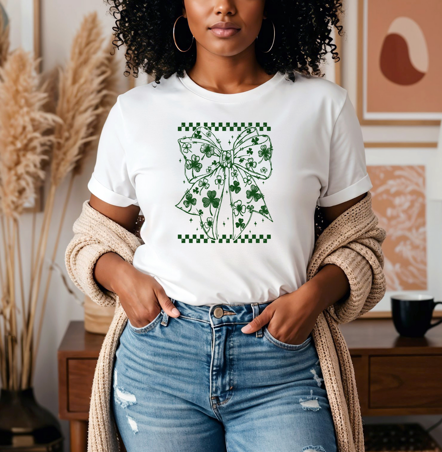 Dark Green St. Patty Bow