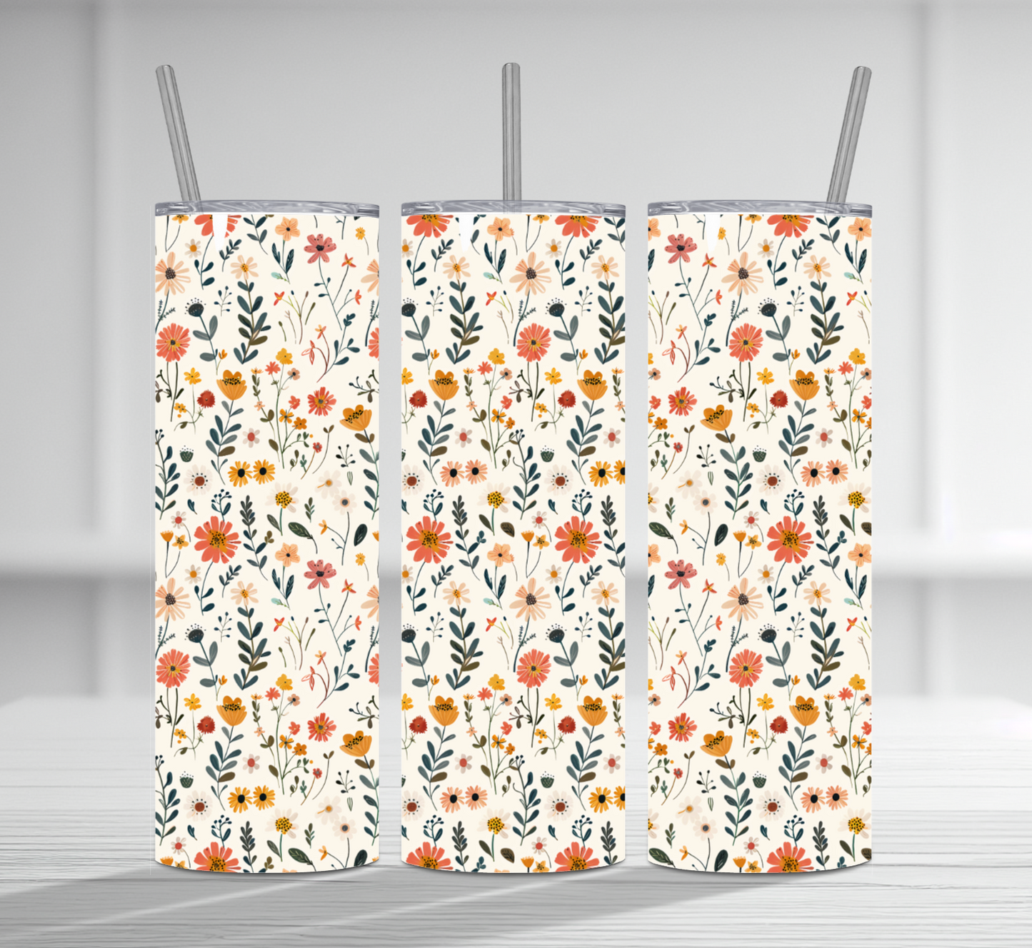 Wildflowers 20 oz Tumbler Sublimation Transfer
