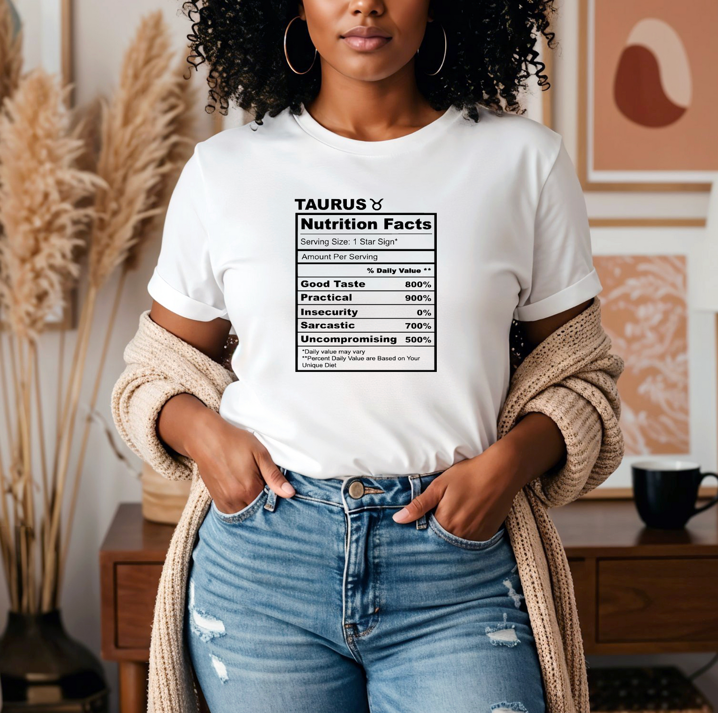 Taurus Nutrition Facts Screen Print Transfer