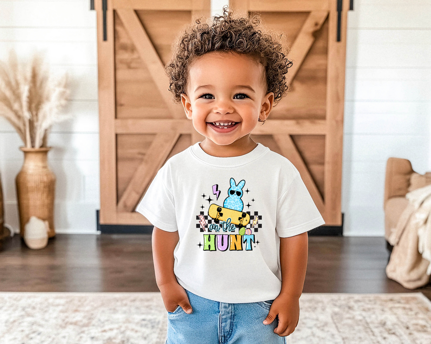 On The Hunt Kids DTF Transfer (Black Squares)