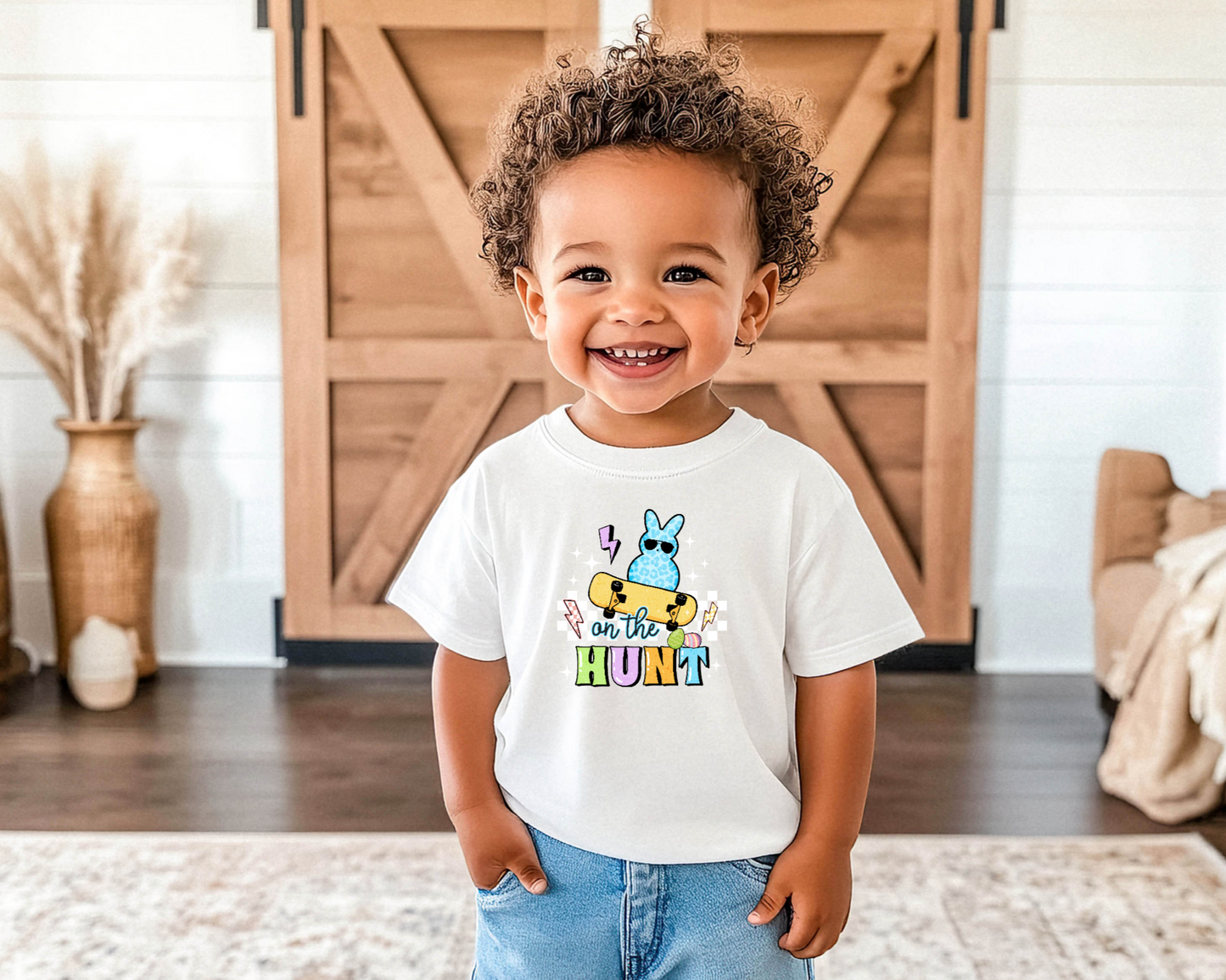 On The Hunt Kids DTF Transfer (White Squares)