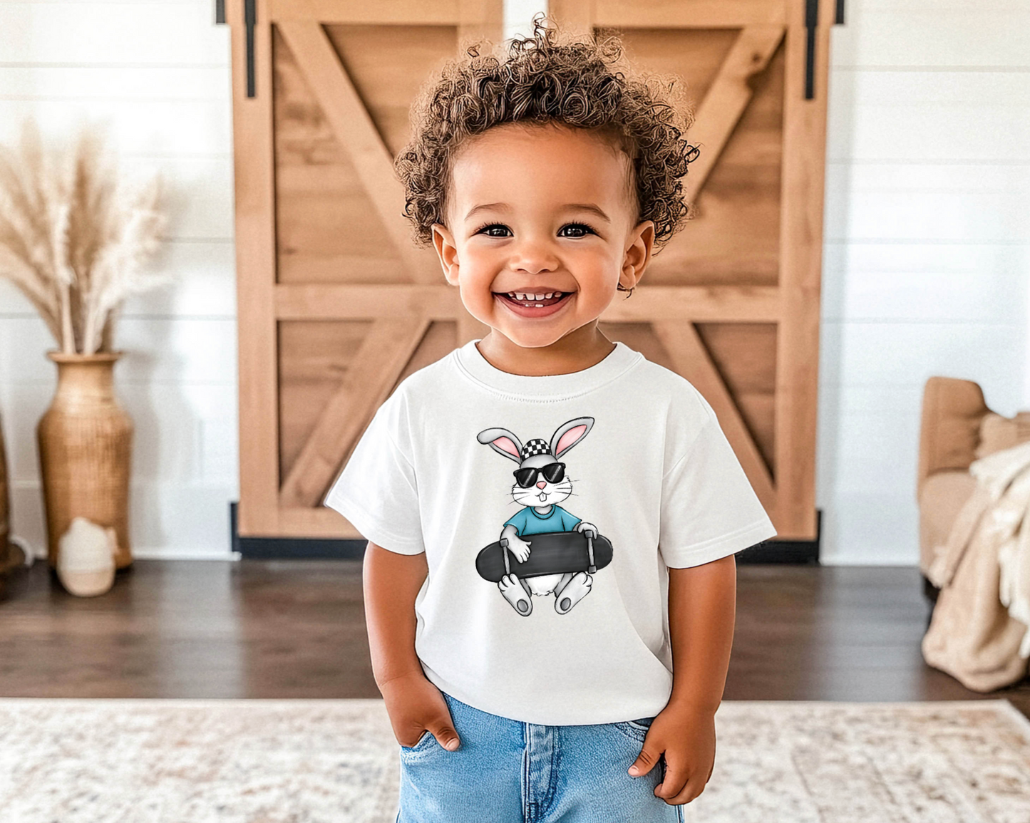 Skateboard Bunny Kids DTF Transfer