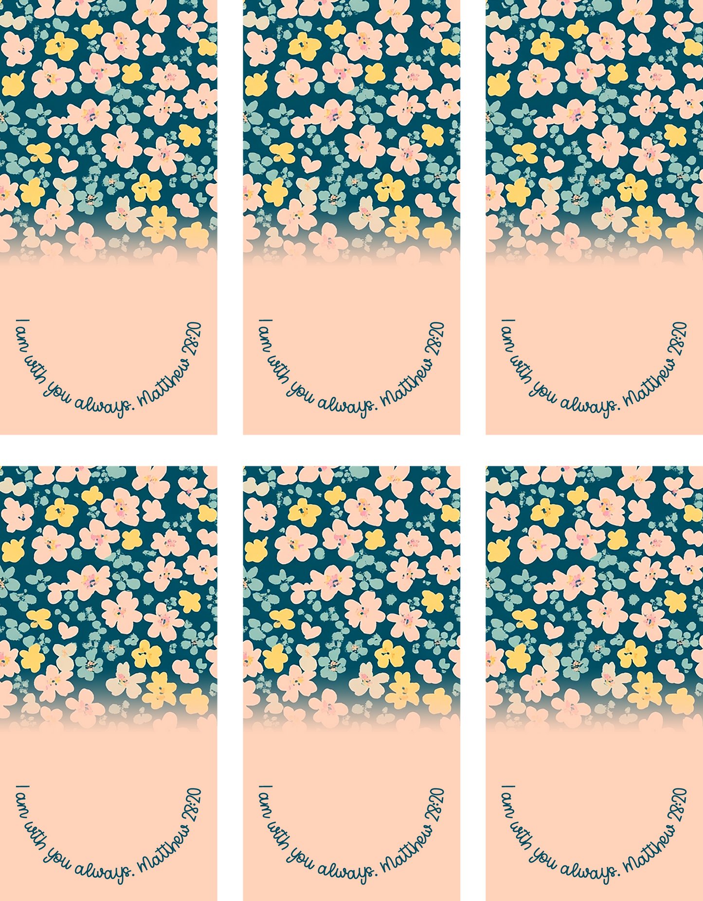 I Am With You Always Jumbo Paperclip Sublimation Transfer