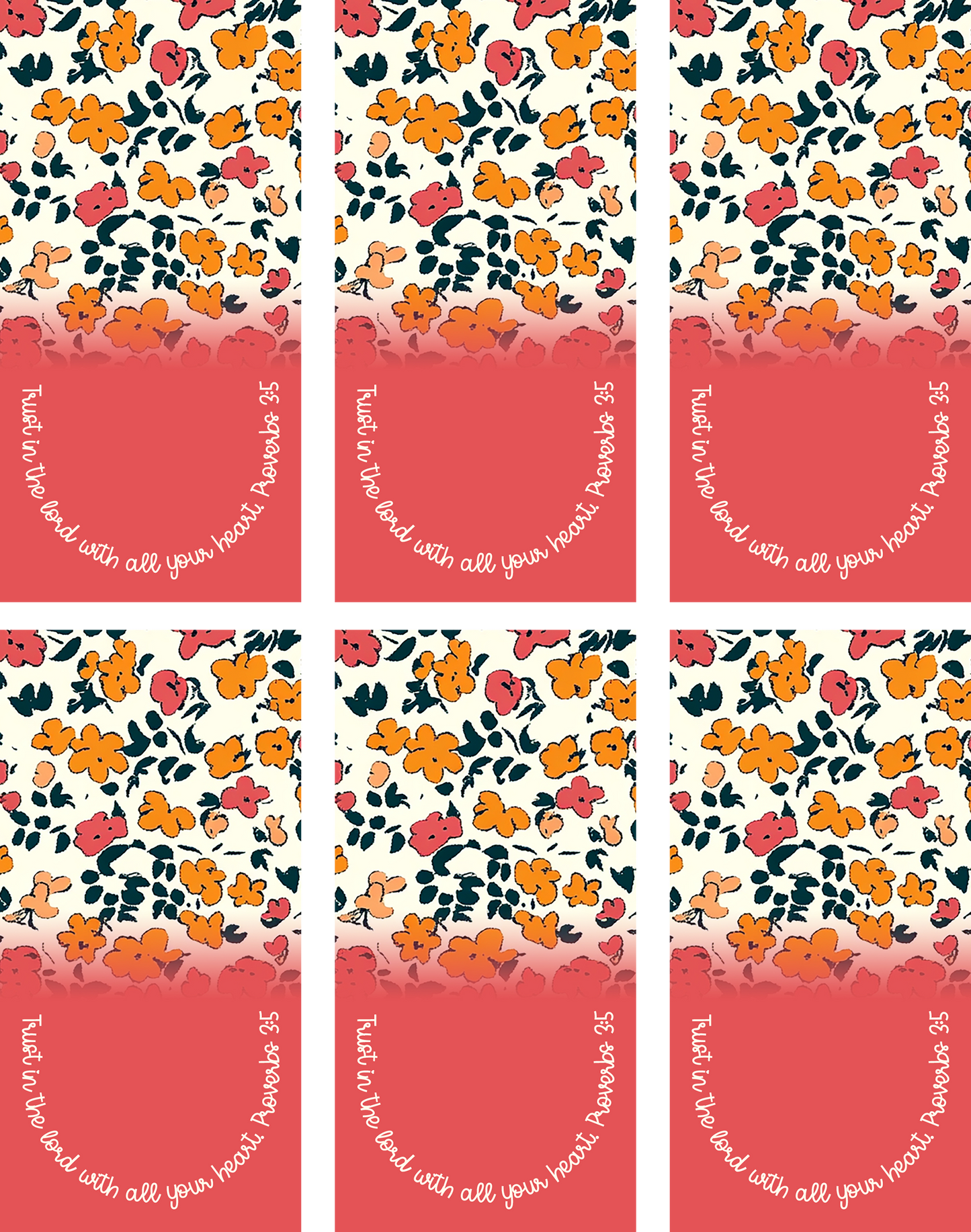 Trust In The Lord Jumbo Paperclip Sublimation Transfer