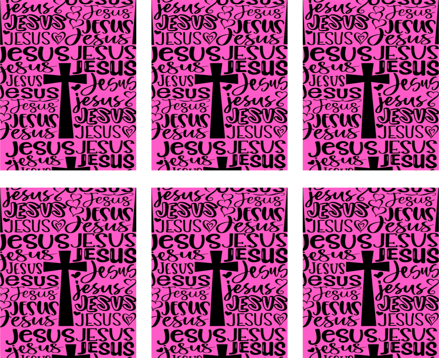 JESUS Jumbo Paperclip Sublimation Transfer (for apple shaped paperclips)