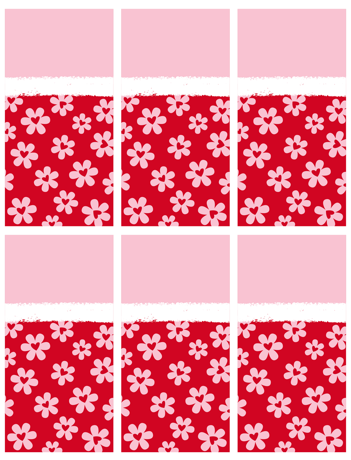 Valentine Floral Jumbo Paperclip Sublimation Transfer