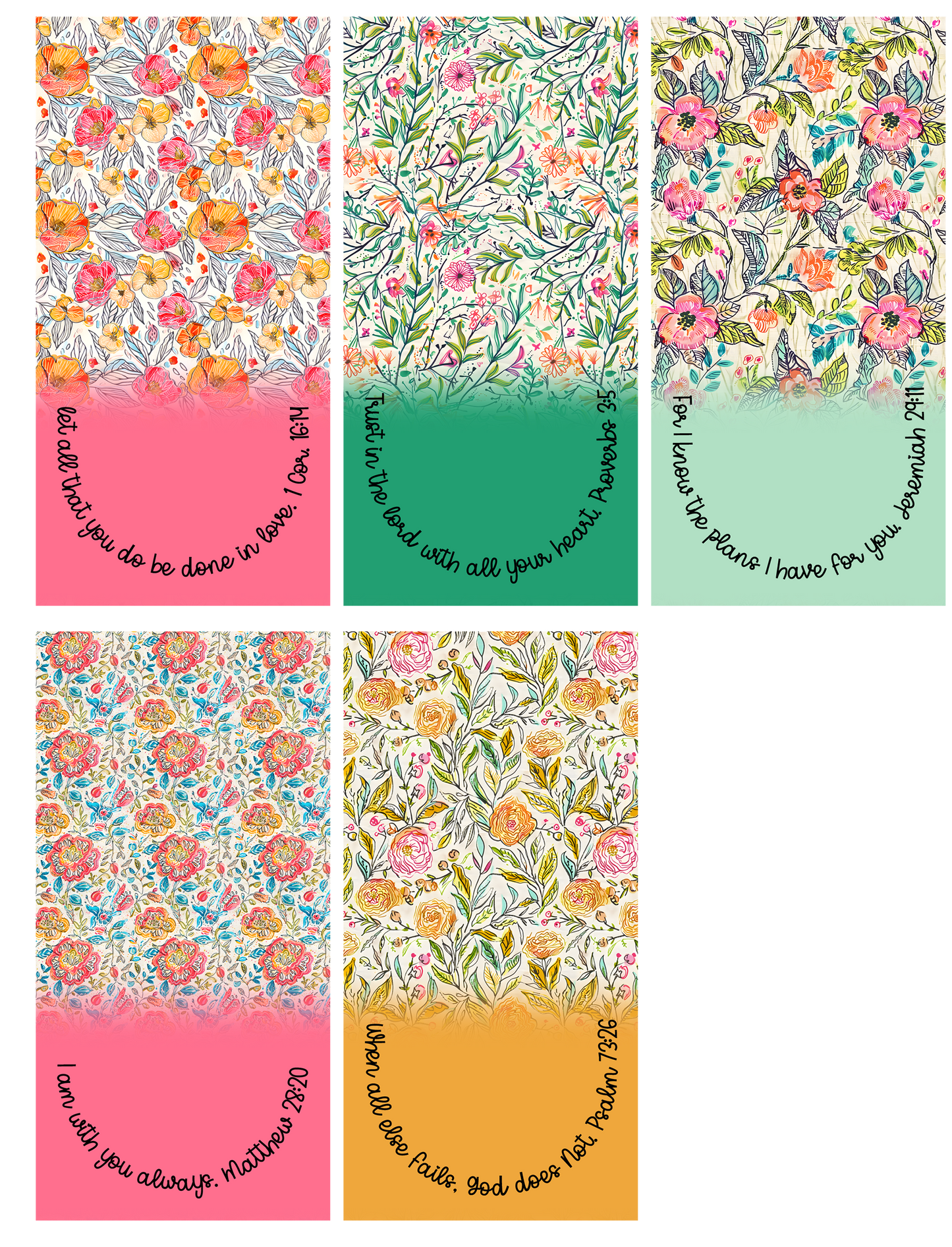 Variety Scripture Jumbo Paperclip Sublimation Transfer