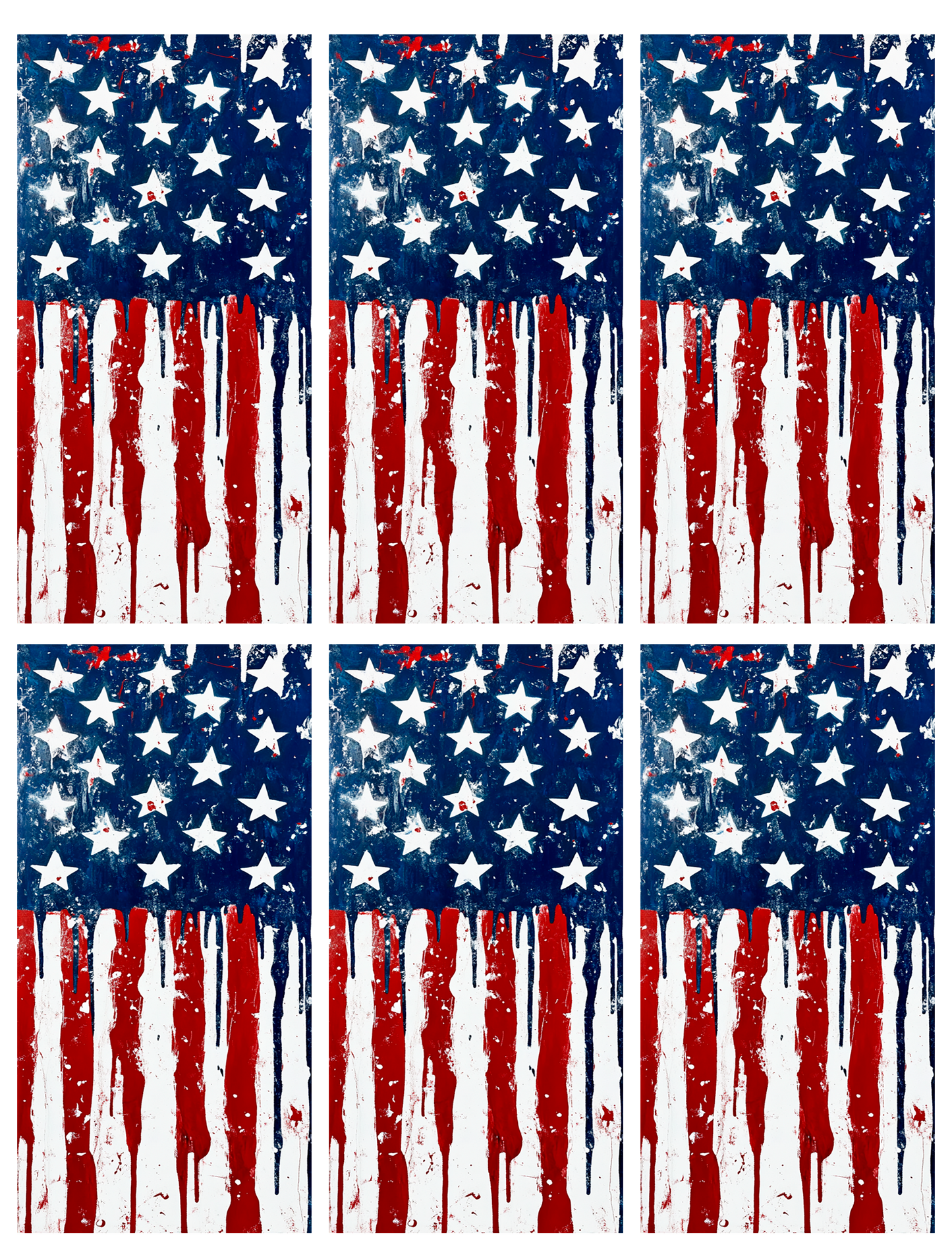 USA Flag Jumbo Paperclip Sublimation Transfer