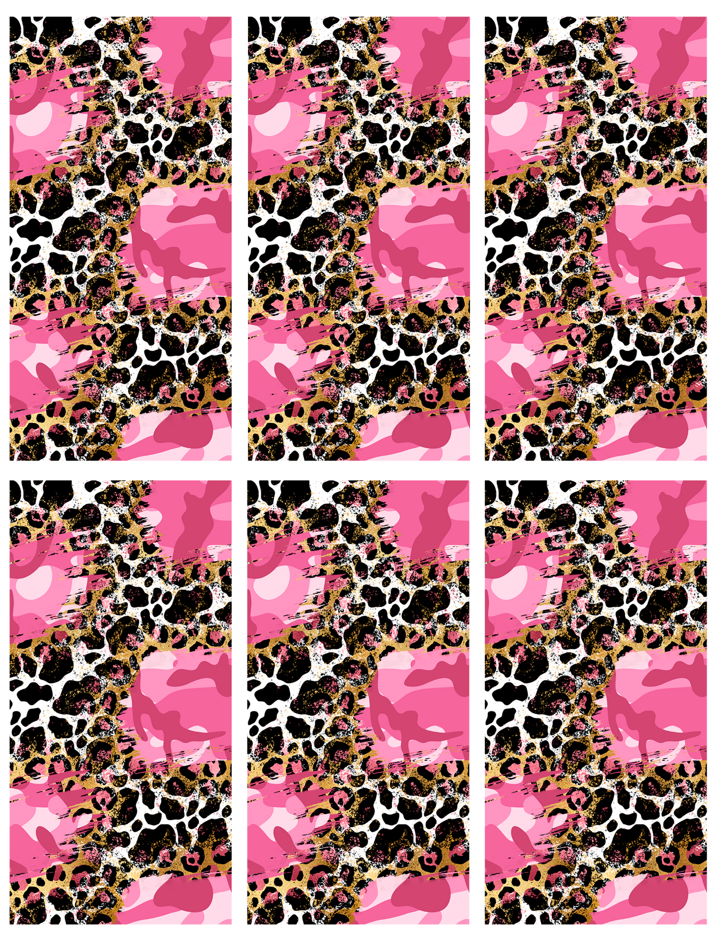 Camo Leopard Jumbo Paperclip Sublimation Transfer