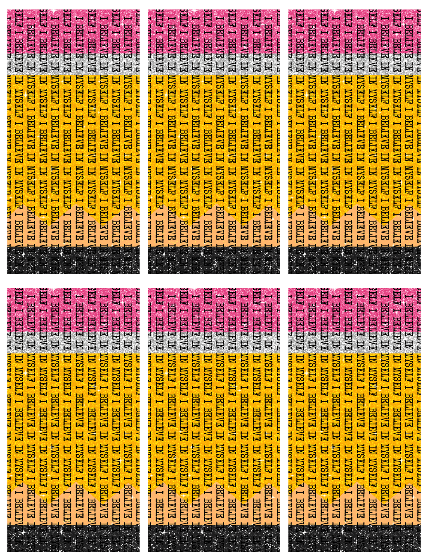 Pencil Jumbo Paperclip Sublimation Transfer