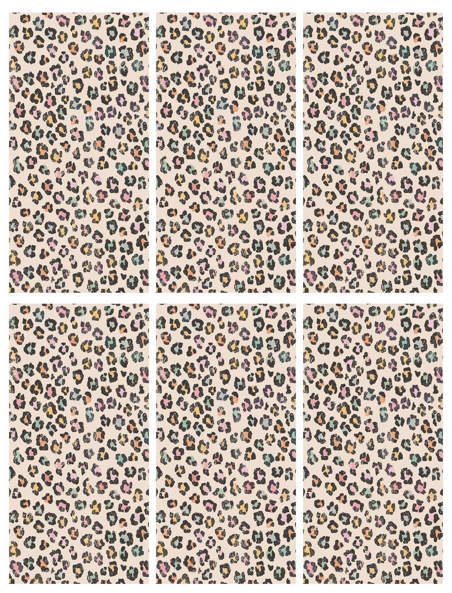 Retro Leopard Jumbo Paperclip Sublimation Transfer