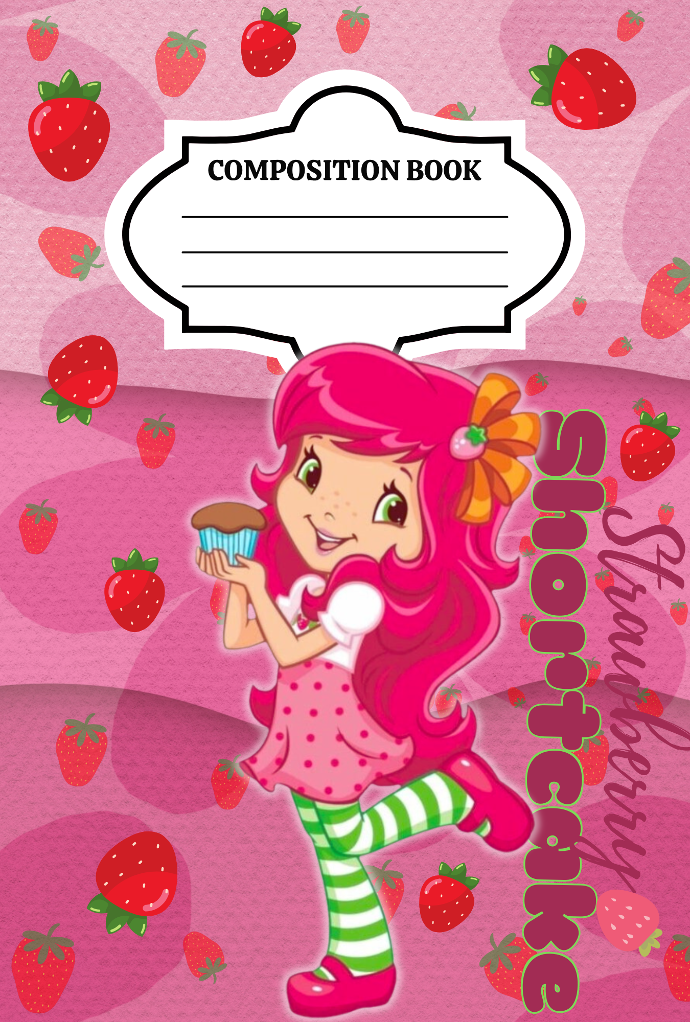 Strawberry Shortcake Sticker Notebook Cover