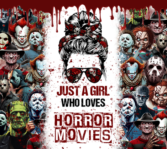 Horror Movies 20 oz Tumbler Sublimation Transfer