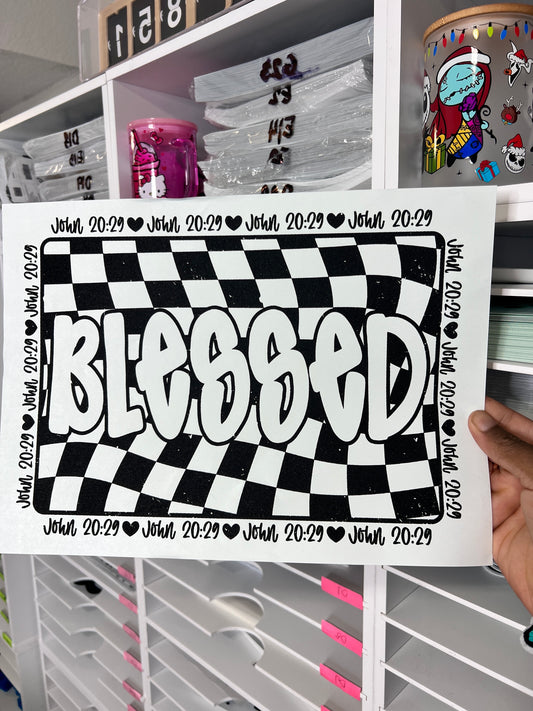Blessed Screen Print Transfer