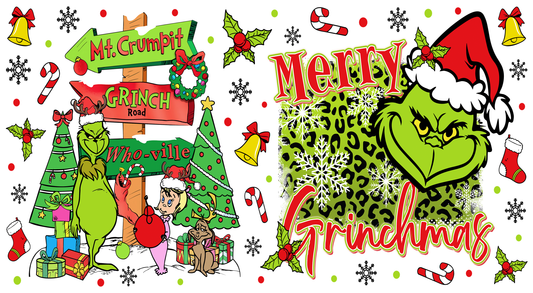 Merry Grinchmas 40 oz Tumbler Sublimation Transfer