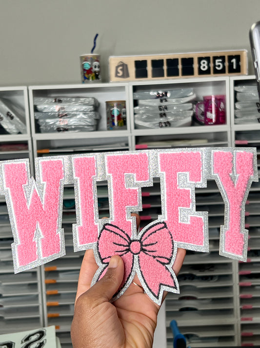 Wifey Chenille Iron-On Patch