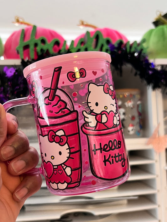 Hello Kitty 15 oz Glass Mug